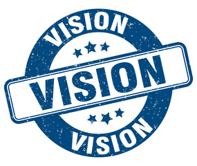 vision stamp. vision label. round grunge sign