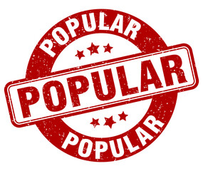 popular stamp. popular label. round grunge sign