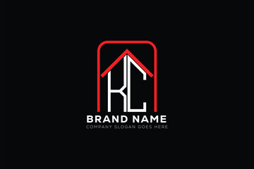 KC letter creative real estate vector logo design . KC creative initials letter logo concept. KC house sheap logo	

