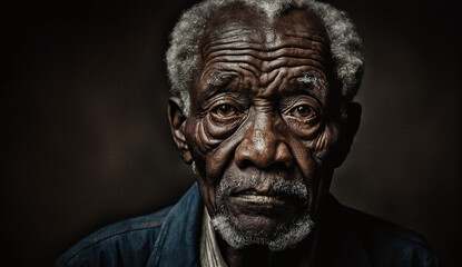 Fototapeta na wymiar poor homeless man portrait, man with a sad look 
