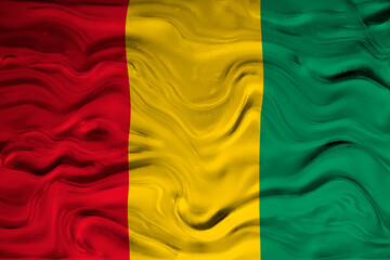 National flag of Guinea. Background for editors and designers. National holiday