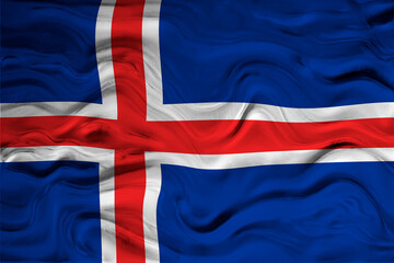 National flag of Iceland. Background  with flag  of Iceland.