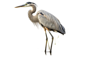 Heron Isolation Isolated on Transparent Background PNG.