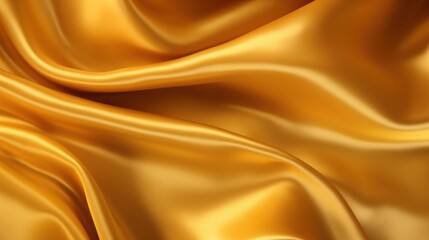 Obraz premium Gold luxury fabric background with copy space, golden silk texture background, generative ai