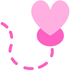 Heart icon.  clipart sign. Romantic Bliss: Heart-Shaped Balloons and Love Icons for a Valentine's Day Celebration