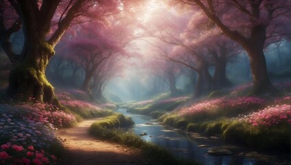 Fantasy blossom landscape