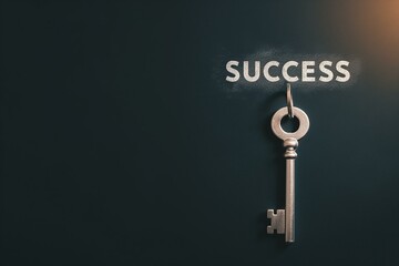 Symbolic Key to Success Concept