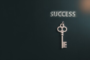 Symbolic Representation of Success with Vintage Key