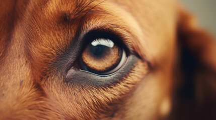 Close-up of a dog's eye. Selective focus