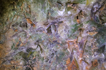 Lapis Specularis rocks in the Roman mine in The Sanabrio caves in Cuenca