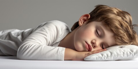 Obraz na płótnie Canvas baby sleeping on a pillow Generative AI