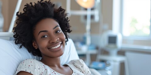 african american patient woman in the ward in the hospital Generative AI