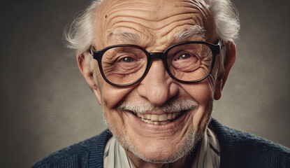 portrait of a senior man close-up , elderly man, grandpa portrait