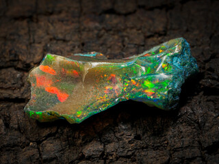Fototapeta premium Natural Ethiopian Opal Loose Gemstone 