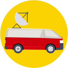 Media Vehicle Vector Icon