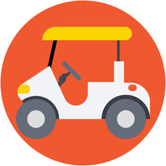 Golf Cart Vector Icon