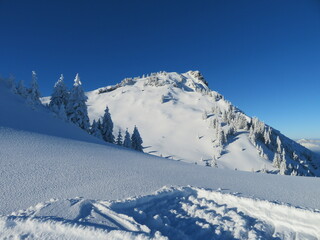 Winterlangschaft in den Bergen