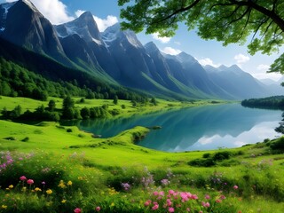 lake in the mountains