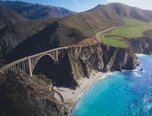 Bixby Bridge California Aerial - 710022686