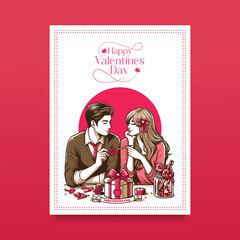 Valentine invitation illustration