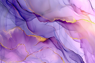 Luxurious abstract fluid art in liquid ink: soft, dreamy wallpaper with a blend of digital lavender...