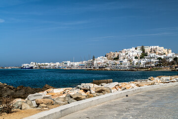 Naxos-City im Herbst