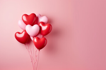 heart shaped balloons - obrazy, fototapety, plakaty