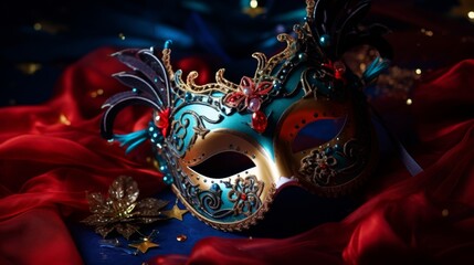 carnival mask on party background