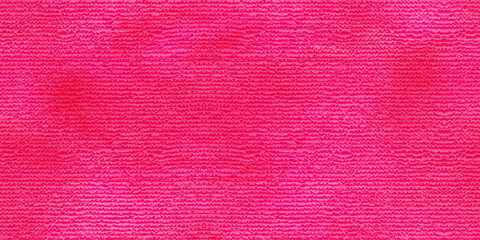 Bright magenta microfiber cloth in a seamless pattern. Top view of a fluffy towel or rag for wiping dust. Vector illustration with fabric texture
