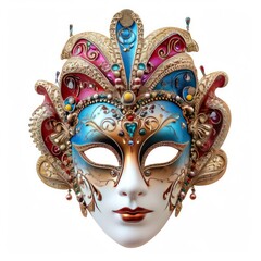Venetian carnival mask isolated on white