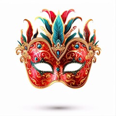Carnival mask isolated on white background