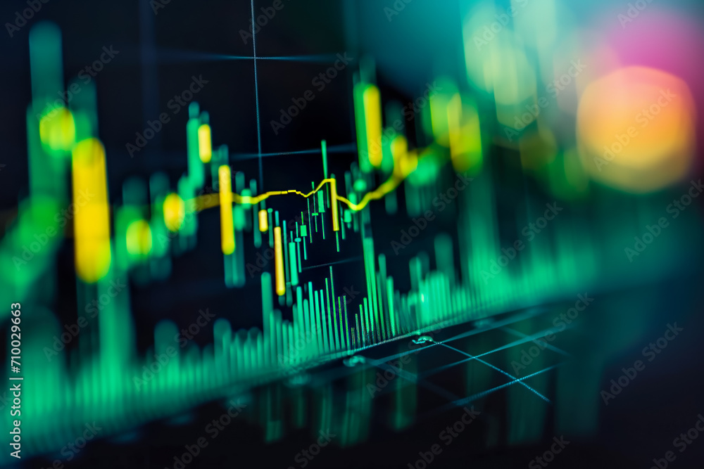 Poster candlestick stock chart index
