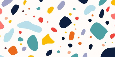 fun happy confetti pattern with colorful spots and shapes, bold lines wallpaper