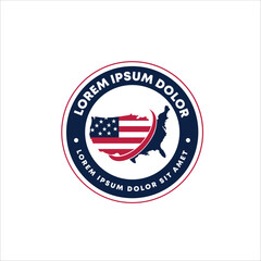 American and American island logos, suitable for logos
