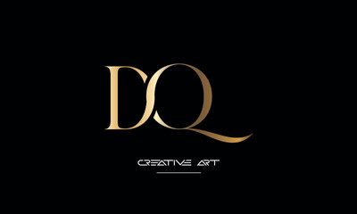 DQ, QD, D, Q abstract letters logo monogram