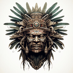 indigenous mask tattoo