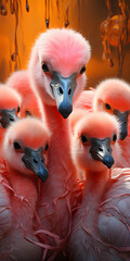 baby flamingos