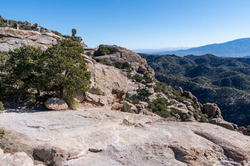 Fototapeta premium Scenery along the Mt. Lemmon Highway near Summerhaven Arizona - Windy Point turnout