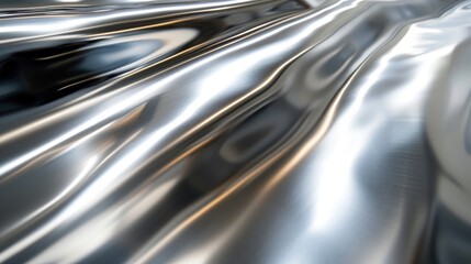 Chrome melting holographic liquid metal leather fabric wallpaper background - obrazy, fototapety, plakaty