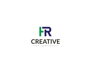 Creative modern letter HR logo design 