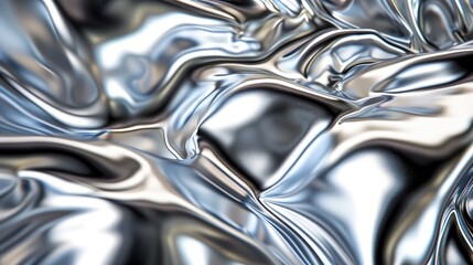 Chrome melting holographic liquid metal leather fabric wallpaper background