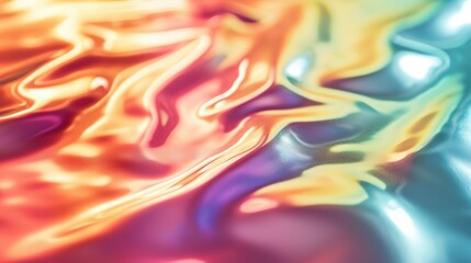 Obraz premium Chrome melting holographic liquid metal leather fabric wallpaper background