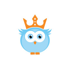 Bird king vector logo design template.
