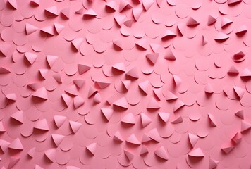 pink sprinkles on pink background, sculptural paper constructions