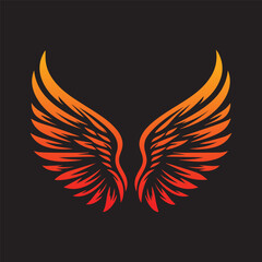 wings vector logo template, wings vector logo element, wings vector illustration