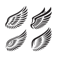 wings vector logo template, wings vector logo element, wings vector illustration