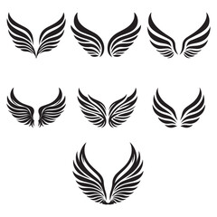 wings vector logo template, wings vector logo element, wings vector illustration