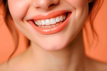 Obraz premium close up beautiful model female smile