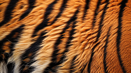 Close-Up of Tiger Fur Texture