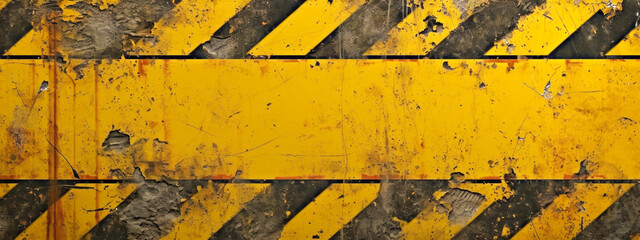 Aged Industrial Warning Stripes
